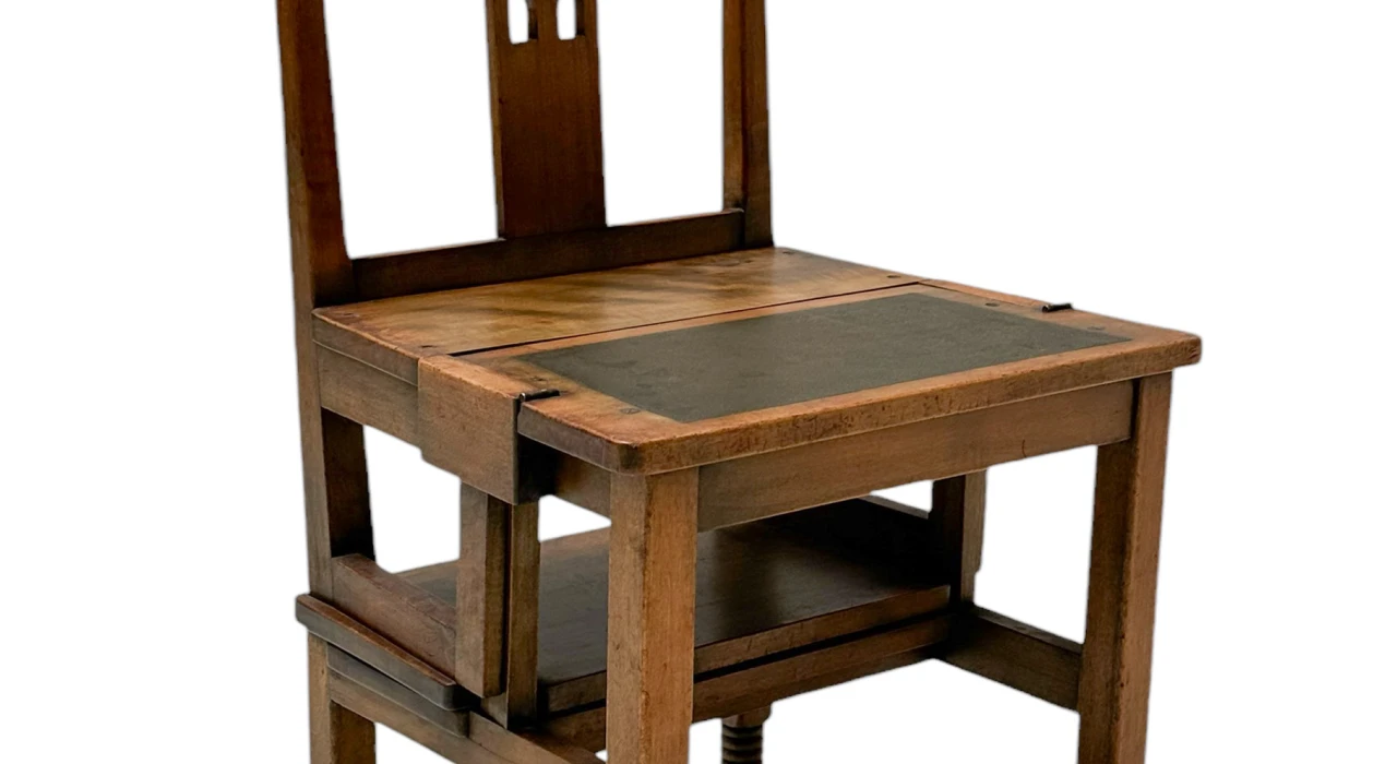 Jac. van den Bosch 't Binnenhuis Art Deco Library Chair or Library Steps, 1916